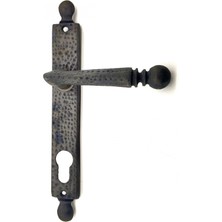 Erdo Ticaret Antika Tarz Dekoratif Pirinç Misket Wc Banyo Kapı Kolu - 245X34 Mm, Oksit