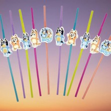 Dodomar Pipet Bluey Temalı Artistik Körüklü Pipet Doğum Günü Eğlencesi