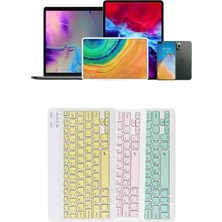 Shoplet Uyumlu Kablosuz Bluetooth Şarj Edilebilir Mini Q Klavye
