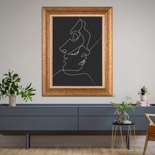 Giyense Altın Varaklı Çerçeveli Paspartulu Tablo SA298