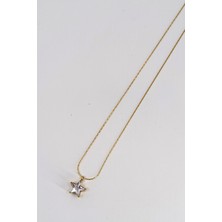 Neora 14K Altın Kaplama Yıldız Tasarım Kadın Çelik Kolye