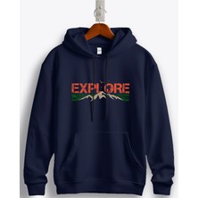 MGAX Adventure Explore Baskılı Regular Kapşonlu Sweatshirt