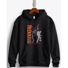 MGAX Adventure Life Is A Trekking Expolre Journey Baskılı Regular Kapşonlu Sweatshirt