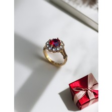 Fayra Accessories Kristal Taşlı Papatya Figürlü Yüzük