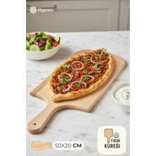 1 Adet Kayın Ağacı Fırın Küreği – 50X19,5 cm Doğal Ahşap Pizza ,pide, Lahmacun Küreği