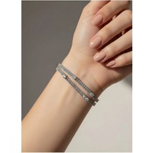 ArmoniaVital Işıltılı Damla Detaylı Premium Su Yolu Bileklik