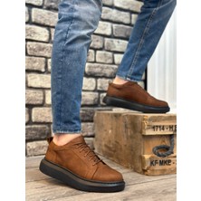 Baybonza BA0548 Boa Kalın Yüksek Taban Taba Siyah Bağcıklı Spor Erkek Ayakkabı