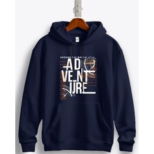 MGAX Adventure Around The World Baskılı Regular Kapşonlu Sweatshirt