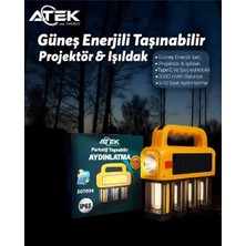 Uslucan Alışveriş Güneş Enerjili Taşınabilir Projektör Işıldak