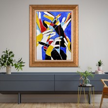 Giyense Altın Varaklı Çerçeveli Paspartulu Tablo SA823