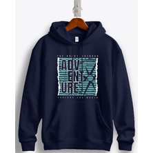 MGAX Adventure The Great Outdoor Explore The World Baskılı Regular Kapşonlu Sweatshirt