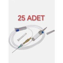 ENKAVET Serum Infüzyon Seti Yeşil Uç 21G Kilitli Luerlock 25 Adet Steril Tek Kullanımlık