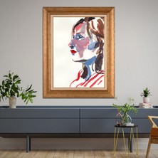 Giyense Altın Varaklı Çerçeveli Paspartulu Tablo SA1141