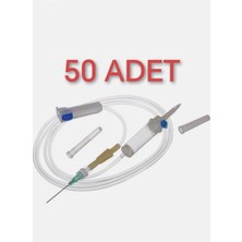 ENKAVET Serum Infüzyon Seti Yeşil Uç 21G Kilitli Luerlock 50 Adet Steril Tek Kullanımlık