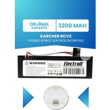 Electroll Karcher Rcv3 Uyumlu Batarya (Standart Kapasite) 3200MAH Pil Robot Süpürge Bataryası