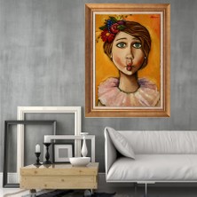 Giyense Altın Varaklı Çerçeveli Paspartulu Tablo SA1659