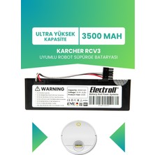 Electroll Karcher Rcv3 Uyumlu Batarya (Ultra Yüksek Kapasite) 3500MAH Pil Robot Süpürge Bataryası
