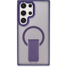 Eco Port Samsung Galaxy S23 Ultra Tork Magsafe Standlı Kapak - Derin Mor