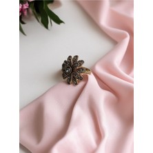Fayra Accessories Zirkon Taşlı Çiçek Figürlü Yüzük