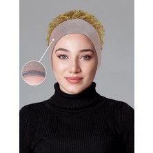 Nanak Vizon Likralı Fırfırlı Kaymayan Bone Düz Desenli Kadınlar İçin Rahat Kullanım