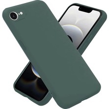 Alem Iphone 16E Kılıf Nano Içi Kadife Silikon - Koyu Yeşil