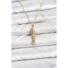 Ett 316L Çelik Zincir Gold Renk Balık Model Zirkon Taşlı Kadın Kolye