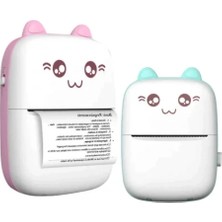 Uslucan Alışveriş Sevimli Mini Taşınabilir Yazıcı Printer