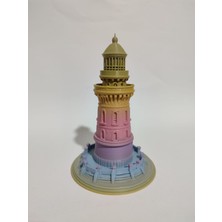 Rainbow Geçişli Dekoratif Deniz Feneri Biblo - Modern Ev ve Ofis Hediyesi