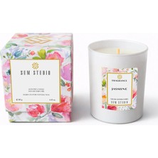 Sum Studıo Yasemin Beyaz Çay Kokulu Doğal Mum 180 gr