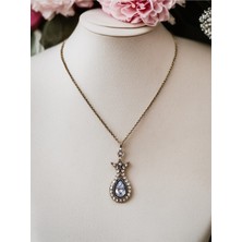 Fayra Accessories Zirkon Taşlı Lale Figürlü Kolye