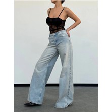 DENİKK Trend Özel Tasarım Wide Leg Straıght Fit Palazzo Pantolon 25