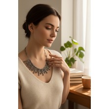 Fayra Accessories Zirkon Taşlı Nişan Kına Düğün Gerdanlık