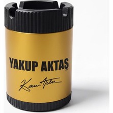 Han Tobacco  Kişiye Özel Isim Yazılı Metal Küllük | Rüzgar Geçirmez Kapaklı Premium Tasarım Küllük