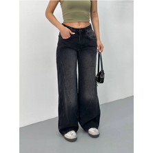 DENİKK Trend Özel Tasarım Kurdela Detay Wide Leg Rahat Kalip Palazzo Pantolon