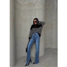 DENİKK Trend Özel Tasarım Bol Paça Straight Kalip Palazzo Pantolon 25