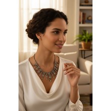 Fayra Accessories Zirkon Taşlı Nişan Kına Düğün Gerdanlık