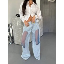 DENİKK Ktrend Özel Tasarım Bol Paça Rahat Kalip Palazzo Pantolon