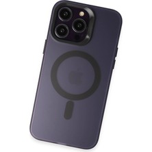 Najmaddin Joko Iphone 15 Pro Max Kılıf Mateks Magsafe Kapak - Derin Mor