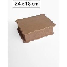 Yegane Concept Ham Mdf, Boyanabilir, Menteşeli, Figürlü Dikdörtgen Kutu, 18X24 cm