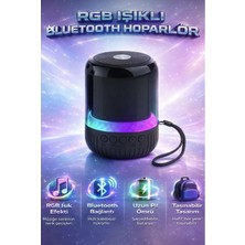 Hvc Ticaret Renk Değiştiren LED Işıklı Bluetooth Hoparlör Askı Ipli  / Micro Sd Kart, Aux, USB Girişli