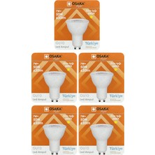 Avarson (5 Adet) Osaka 7W (50W) Sarı Işık (3000K) GU10 Duylu LED Spot Ampul