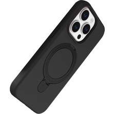 Newface Apple Iphone 15 Pro Max Regal Magsafe Standlı Kapak - Siyah