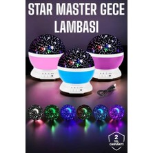 Mavi ve Mor Işıklı Star Master Projeksiyon Lambası