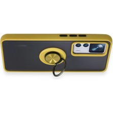 Newface Xiaomi Mi 12T Pro Kılıf Montreal Yüzüklü Silikon Kapak - Sarı