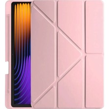 K-Yonlineticaret Xiaomi Pad 7 Pro Kılıf Kalemlikli Mars Tablet Kılıfı - Rose Gold