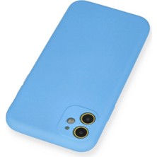 Newface Iphone 11 Kılıf Nano Içi Kadife Silikon - Mavi