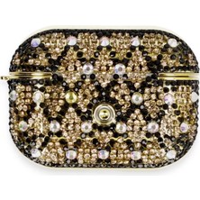 K-Yonlineticaret Airpods Pro 2 (2.nesil) Klor Taşlı Kılıf - Desen 4