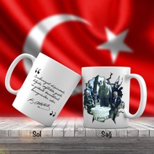 Asilmeydan Mustafa Kemal Atatürk ve Fevzi Çakmak - Atatürk'ün Sözleri -Kupa Bardak