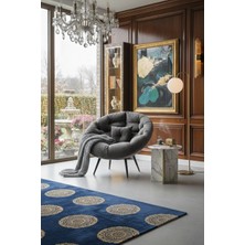 AVYNA Impern™ Premium Geniş Oturma Alanlı Berjer Tekli Koltuk | Dinlenme & Kitap Okuma Koltuğu | Füme