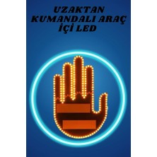 Pilli LED Işık Araç Camı Için Uzaktan Kumandalı El Simgesi